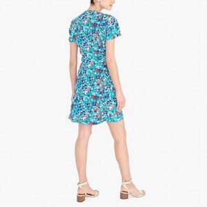 J. CREW Women's EUC Floral V-Neck Flutter Sleeve Mini Wrap Dress | Size‎ 4